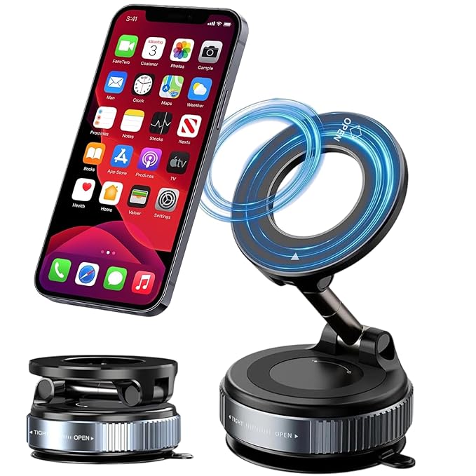Vacuum Car Phone Holder with 360 Degree Rotation