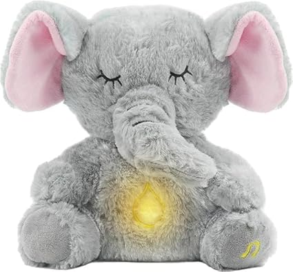 Sleeping Breathing Elephant with Music and Light Soft Toy for KIDs.