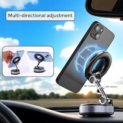 Vacuum Car Phone Holder with 360 Degree Rotation