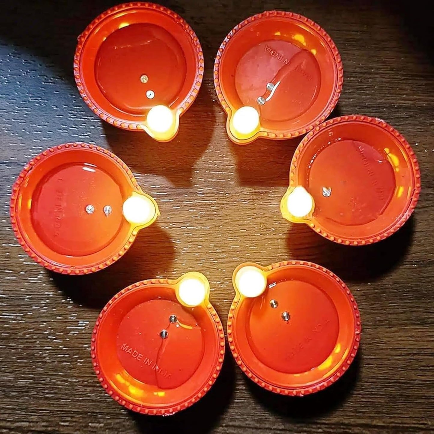 Pack of 12 Water Sensor LED Light Diyas for Home & Diwali Festivals Decoration