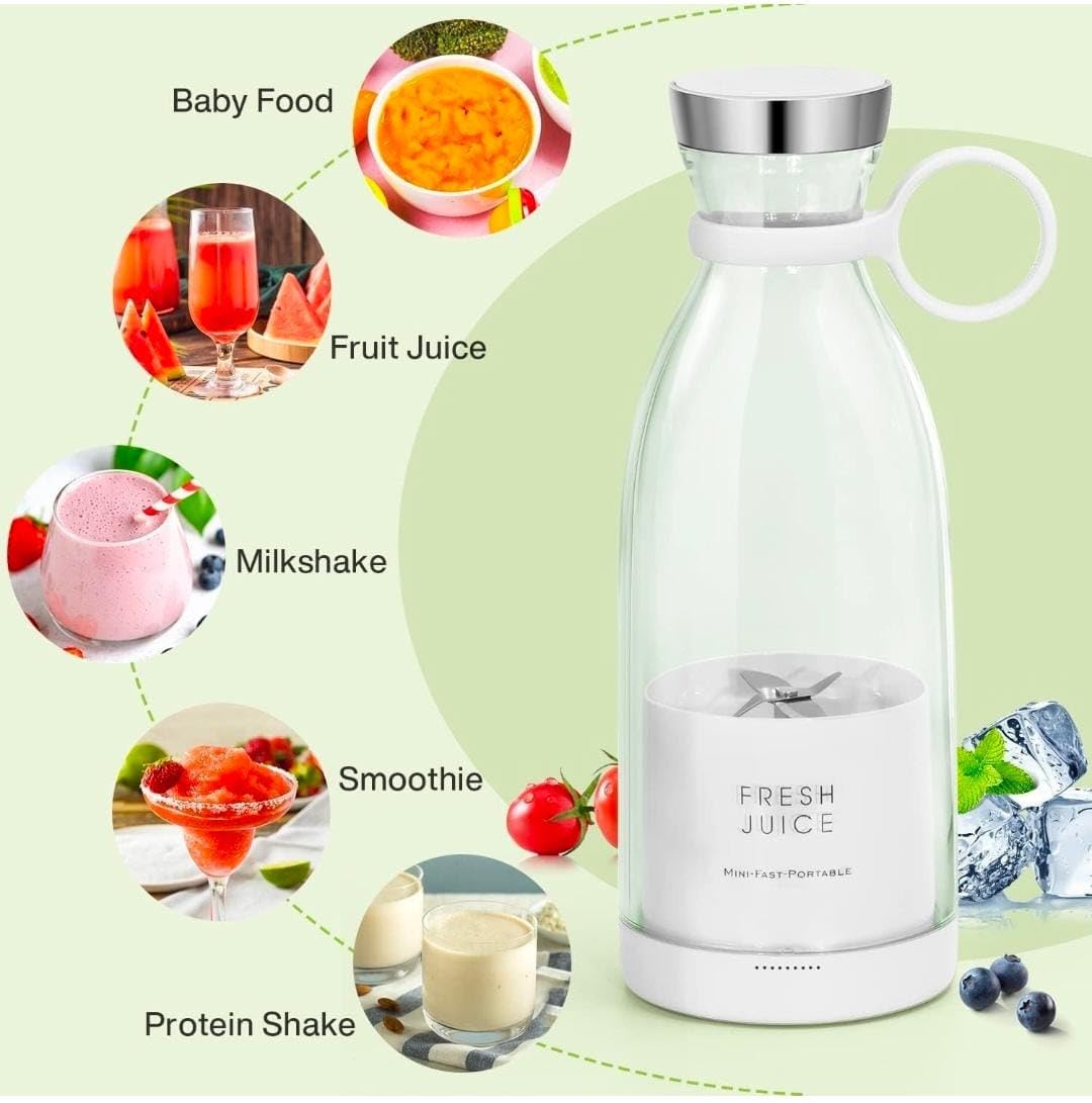 Portable Mini Juicer Bottle, Wireless Juicer Blender