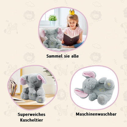 Sleeping Breathing Elephant with Music and Light Soft Toy for KIDs.