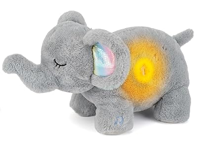 Sleeping Breathing Elephant with Music and Light Soft Toy for KIDs.